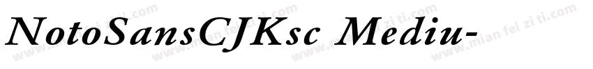 NotoSansCJKsc Mediu字体转换